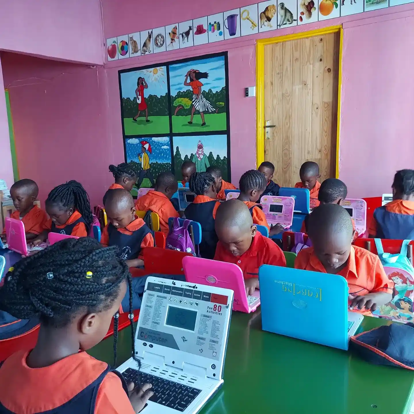 Children learning and playing