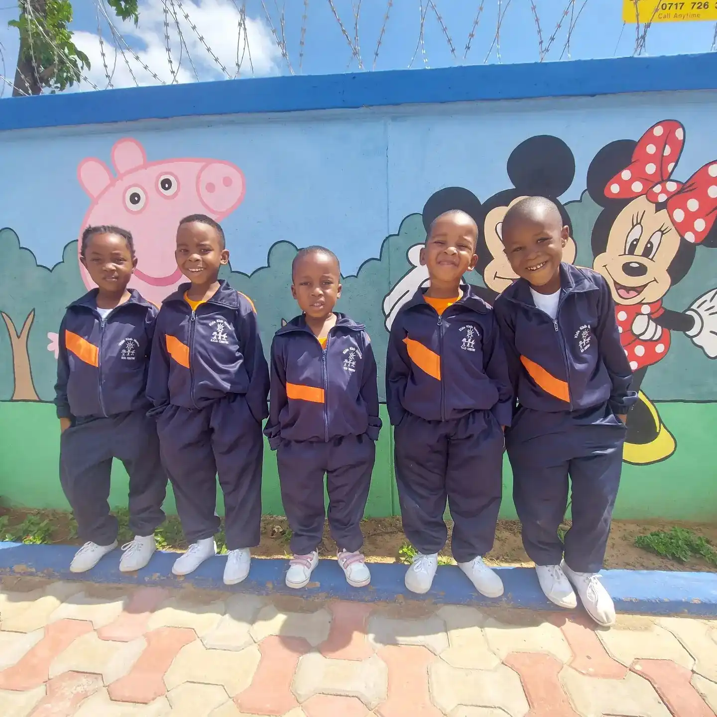 Parent and child at school reception